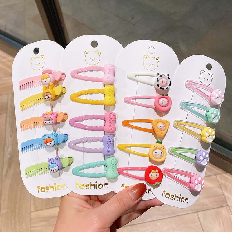 Crianças grampo de cabelo bonito do bebê dos desenhos animados bb clipe Hairpin franja clipe cocar princesa menina 2024