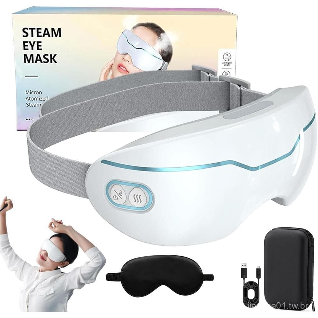 Máscara de Terapia a Vapor Raizev para Olhos Secos, Máscara Inteligente com 2 Níveis Ajustáveis de Vapor Quente e Frio p