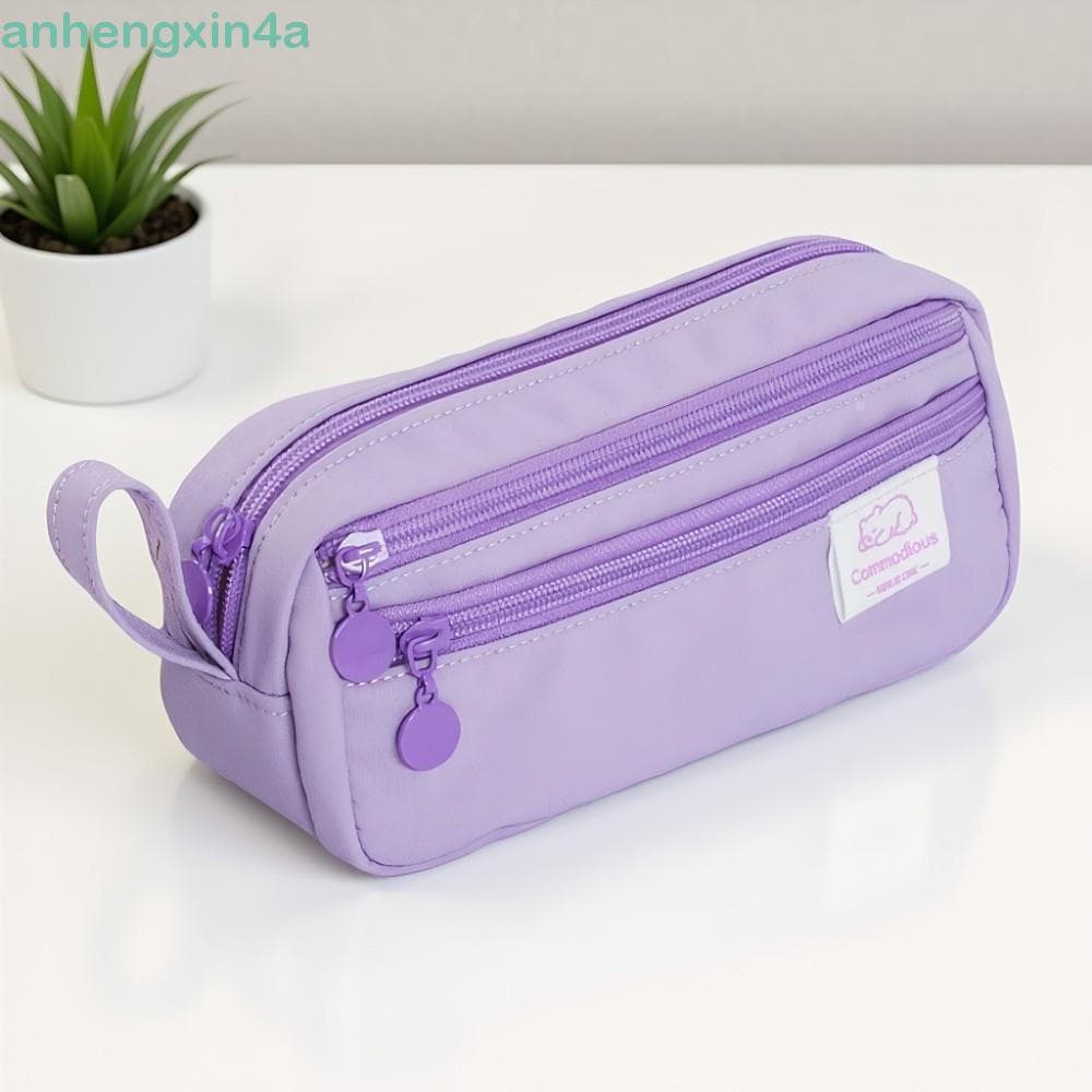 Estojo ANHENGXIN , Bolsa De Caneta De Papelaria De Grande Capacidade De Três Camadas Armazenamento De Lápis Portátil Est