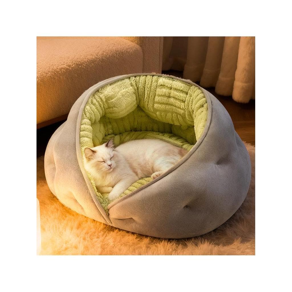 Cama maca de gato cercada tenda canil Semi-fechado pára-brisa sensação de segurança outono inverno macio maca casa Kee