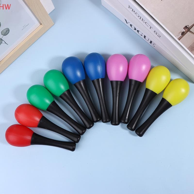 2 Pçs Plástico Maracas Areia Martelo Chocalho Shaker Percussão Instrumentos Musicais Brinquedos Para Escola Evento De