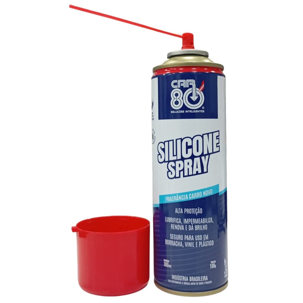 Spray Car80 Silicone de Limpeza 300ml Aroma Carro Novo