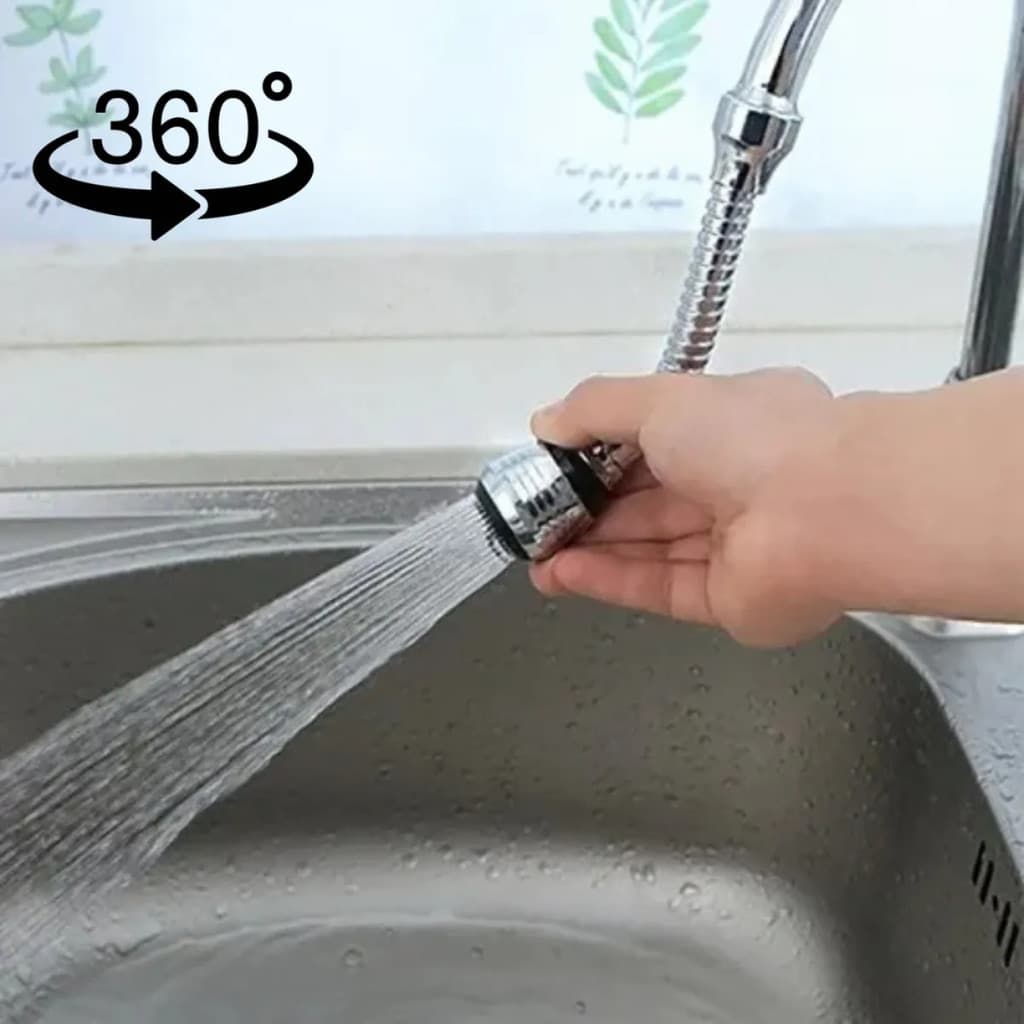 Bico Torneira Arejador Extensor Cromado Gourmet Gira 360 Chuveirinho Flex