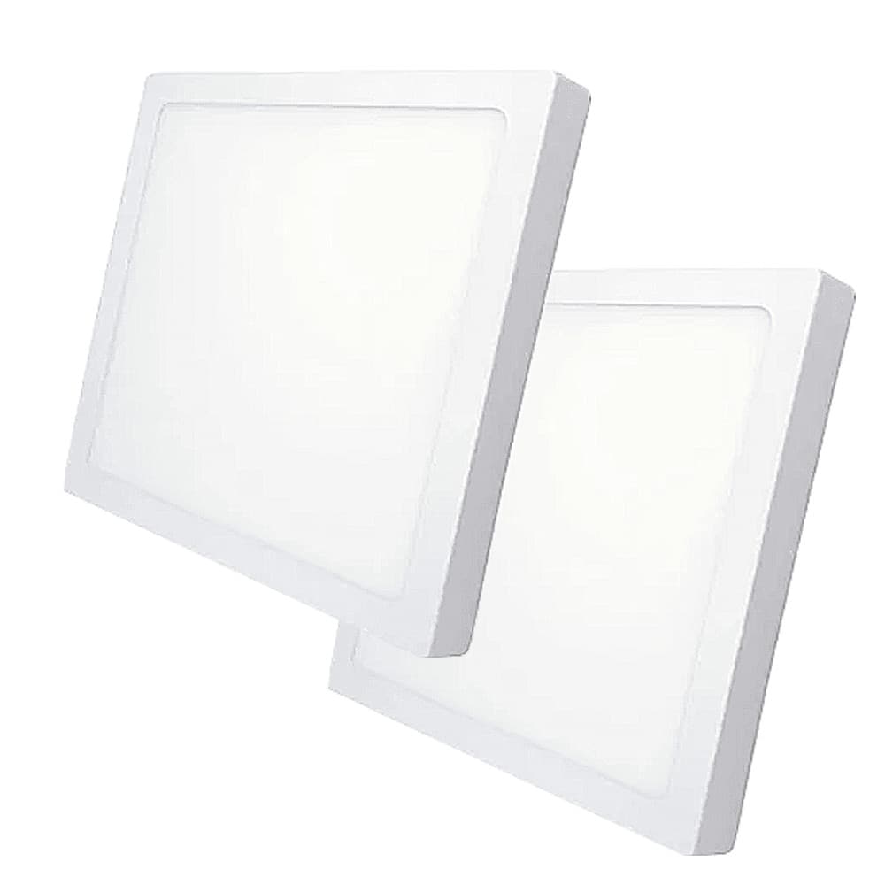 Kit 2 Painel Plafon Led Sobrepor Alumínio 36w Quadrado 6.000k