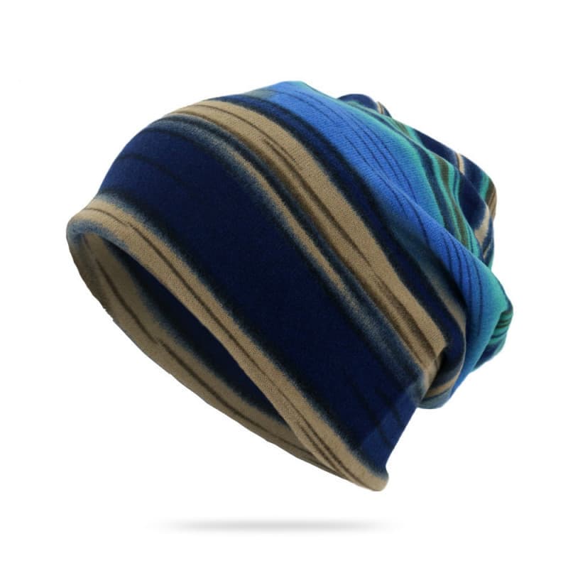 Gorros Listrados Para Homens Gorro De Malha Multifuncional Boné Chapéus Lenço Masculino