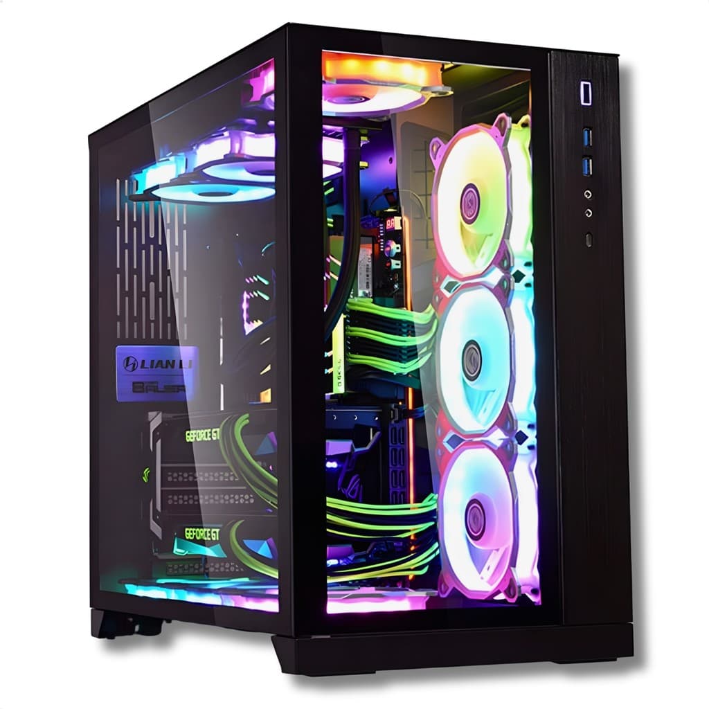 Gabinete Gamer Aquário Lian li O-11 DYNAMIC E-ATX/ATX/Micro-ATX/Mini-ITX Vidro Temperado Preto