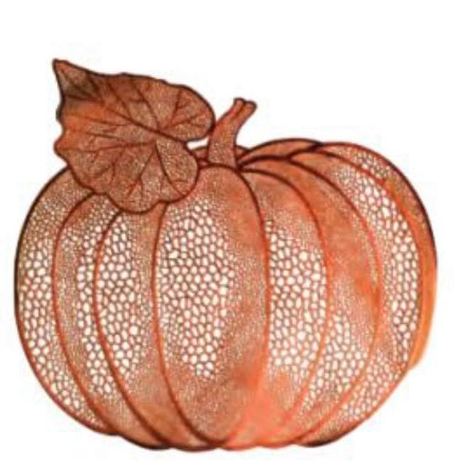Lugar Americano de Plástico Pumpkin Laranja 42x40cm