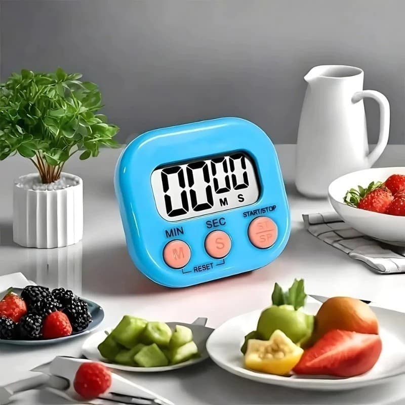 Mini Relógio Digital Cronometra Contador Alarme Culinária Cozinha Temporizador Despertador