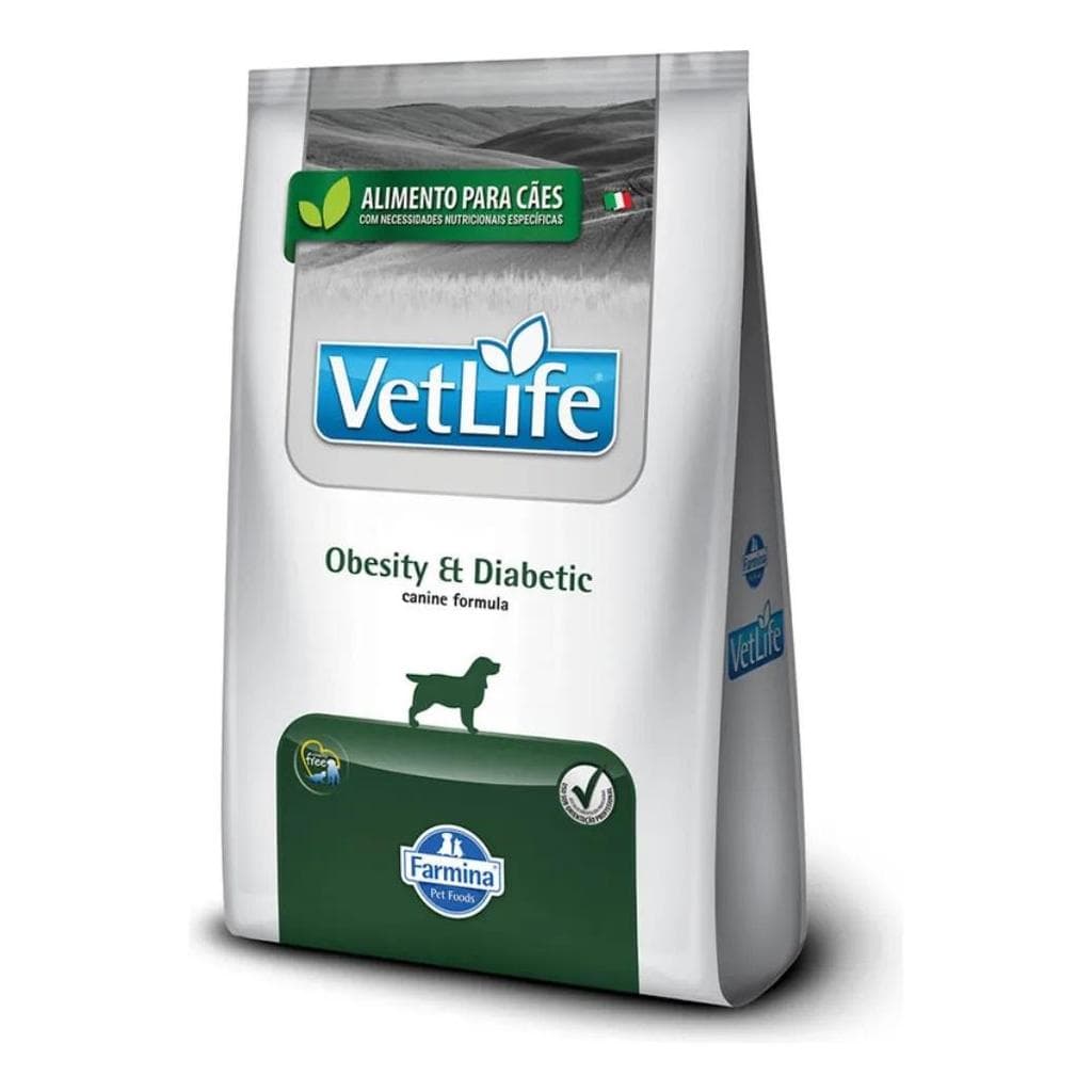 Ração Vet Life Obesity & Diabetic Mini Cães 2kg Diabetes Emagrecimento