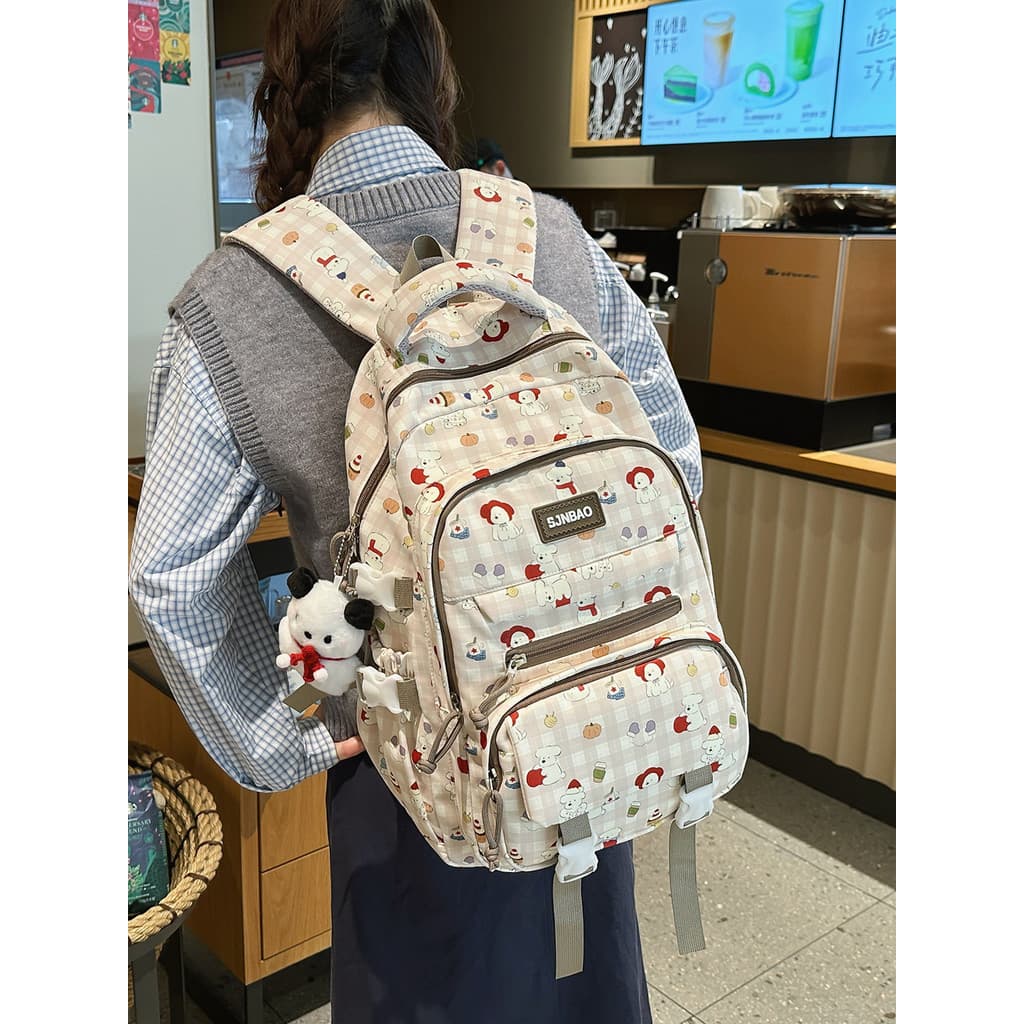 Mochila escolar para meninas do ensino médio, mochila de grande capacidade para estudantes universitários do ensino médi