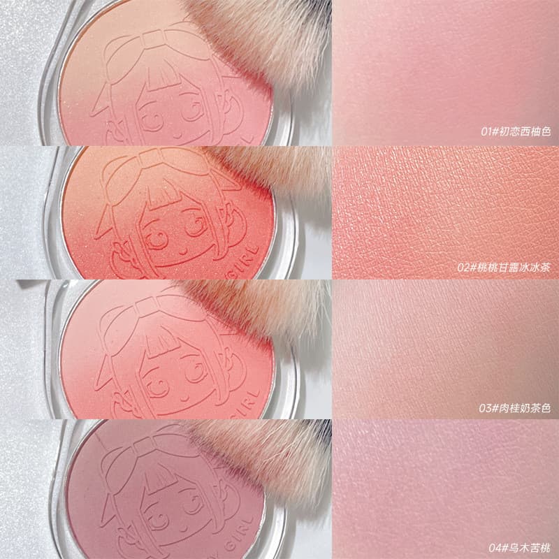 Kakashow vitalidade blush Natural cor Nude gradiente blush placa de contorno de alto brilho um delicado não é fácil de v