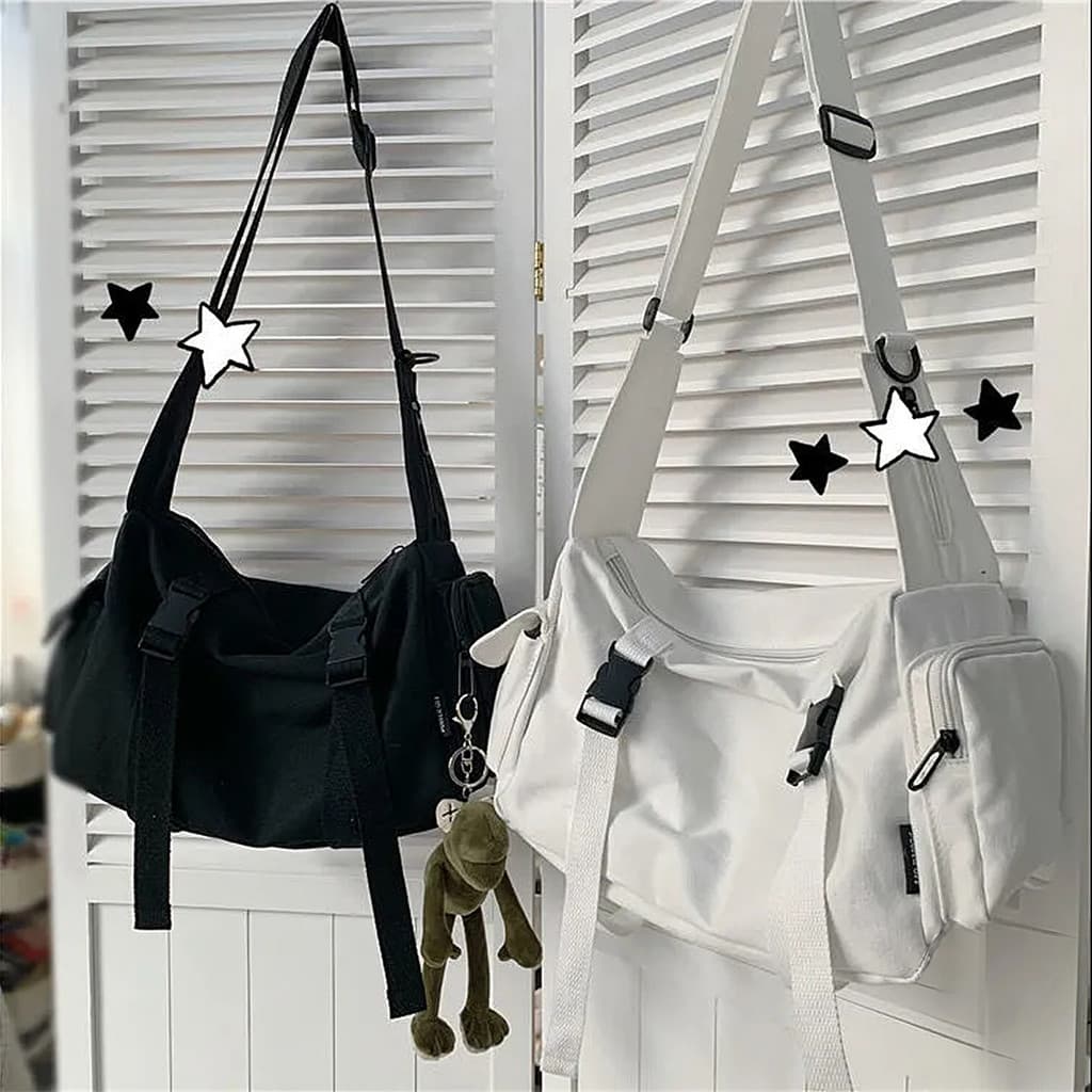 Bolsa mensageiro masculina diagonal bolsa de ombro ins Casual na moda mochila carteiro bolsa de lona meninos classe diag