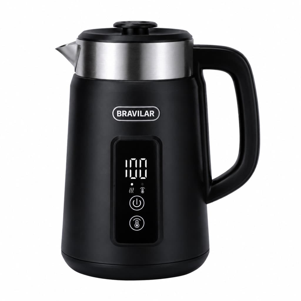 Chaleira Elétrica Inox 1,5L 1200W 127V com Painel LED e Controle de Temperatura