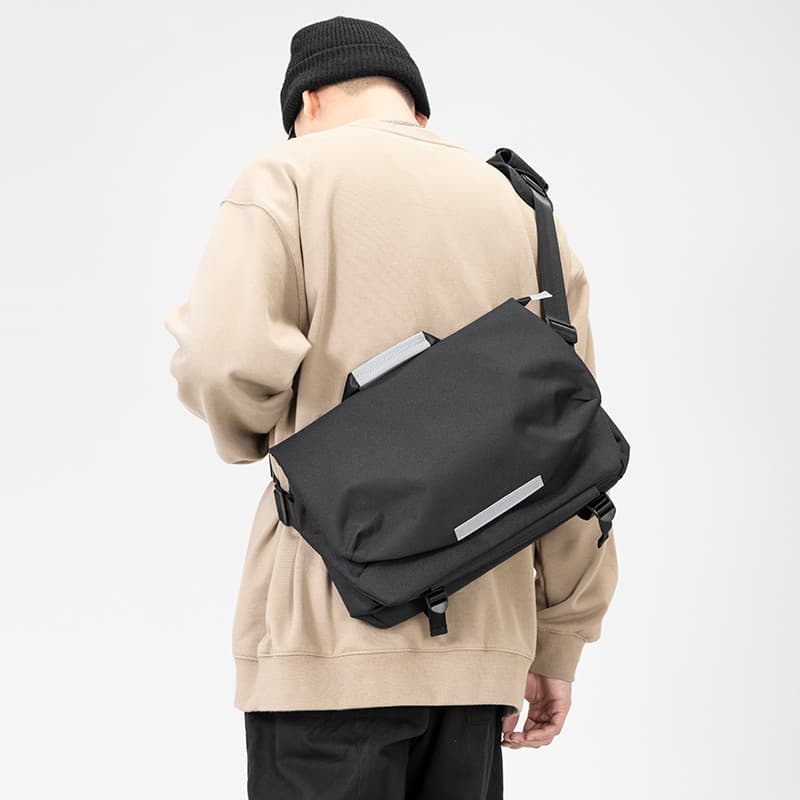 ABOYS Bolsa mensageiro para computador Bolsa masculina de rua Bolsa mensageiro de um ombro masculina de grande capacidad