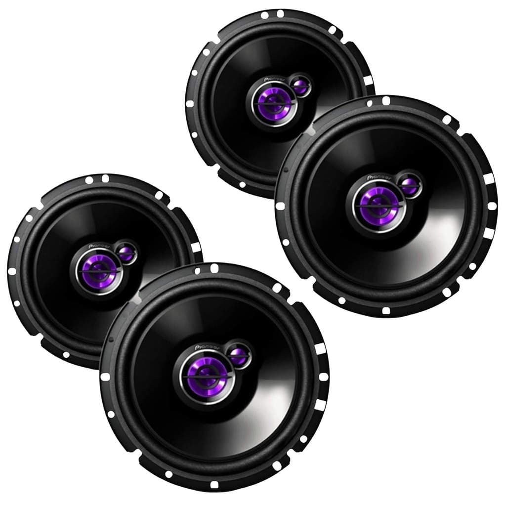 Kit 2 Pares de Alto Falantes 6" Triaxial 2x50WRMS Som Automotivo Pioneer-TS-1760BR Carro Qualidade