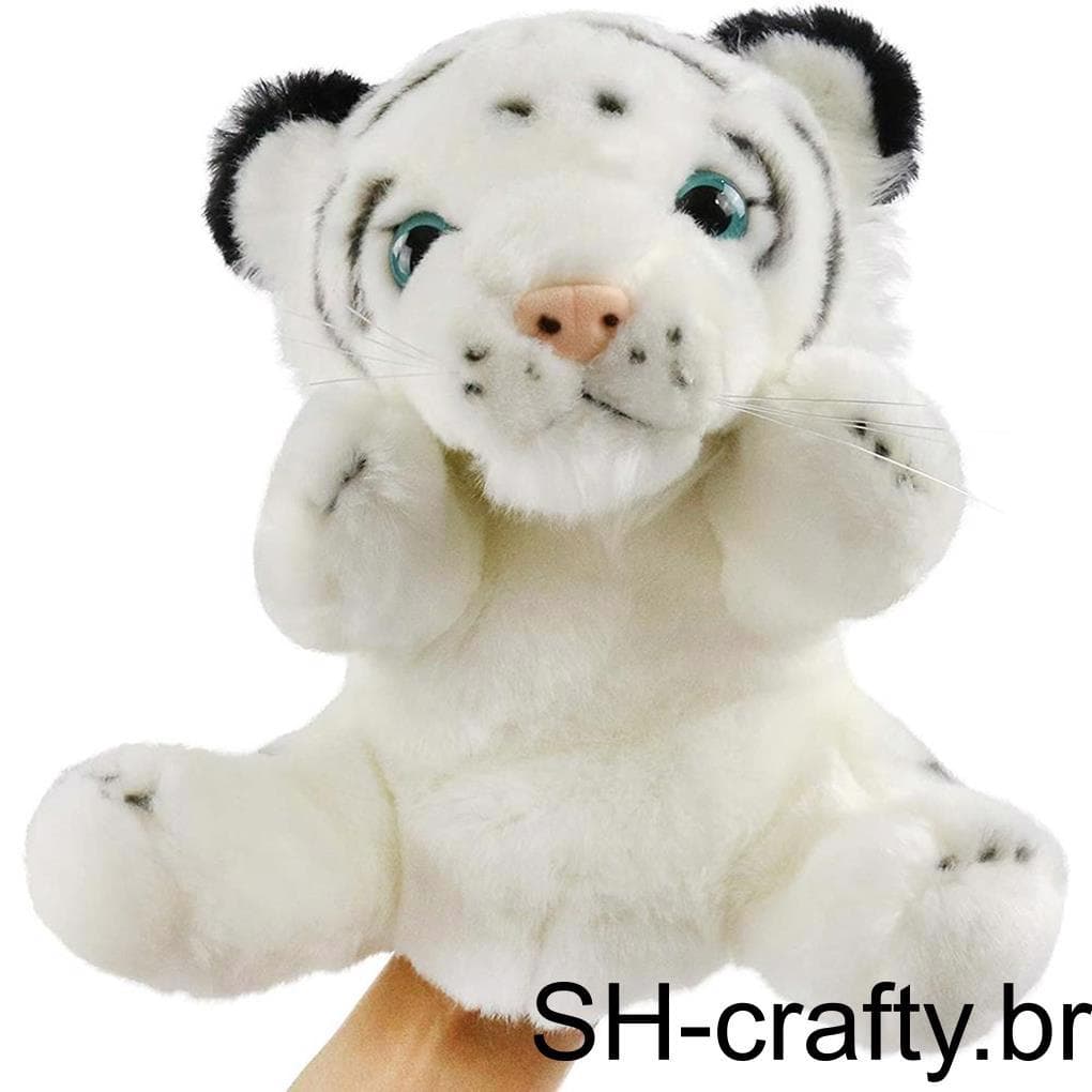 1/2 Tigre Mão Fantoche Crianças Brinquedos De Pelúcia Requintado Animais Brinquedo Presente De Natal História Contando A