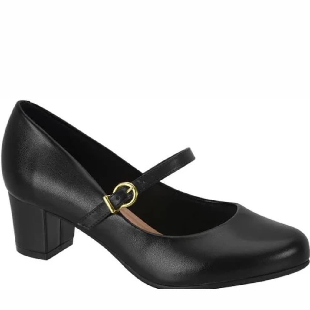 Sapato Scarpin Boneca  feminino Beira Rio Salto Bloco 4777475  conforto