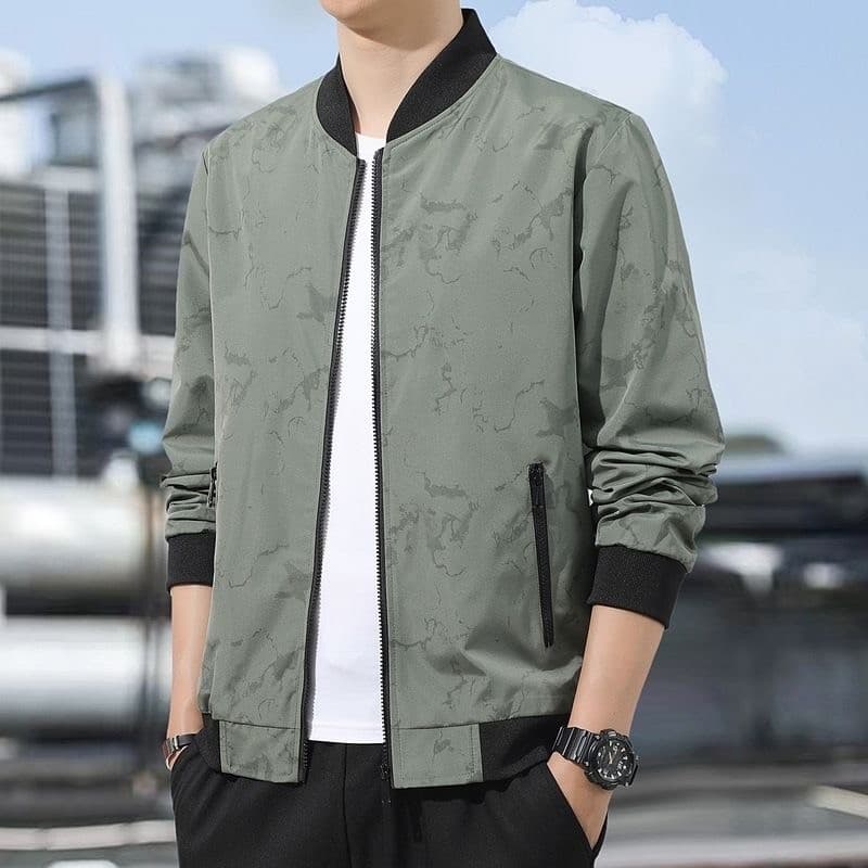 Primavera outono novo estilo gola de beisebol jaqueta masculina na moda Casual camuflagem juventude moda All-Match blusã