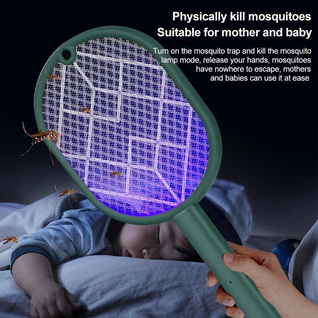 3000V Raquete De Insetos Elétrica Mata-Mosquitos Zapper USB Recarregável Verão Mosquito Moscas Bug Assassino Armadilha D