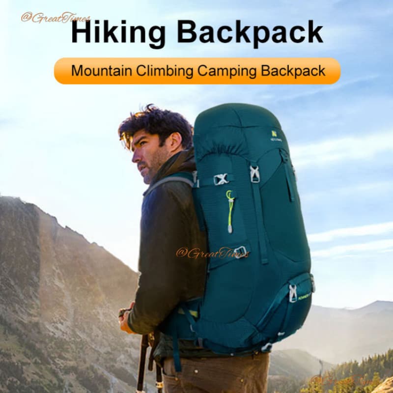 Mochila NEVORHINO 35+5L Impermeável para Caminhada, Grande Capacidade para Equipamentos Esportivos e Viagem
