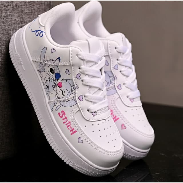 Tênis infantil Stitch Feminino Rosa/ Azul LANÇAMENTO Tênis que não machuca o pé STYLUSMEGA