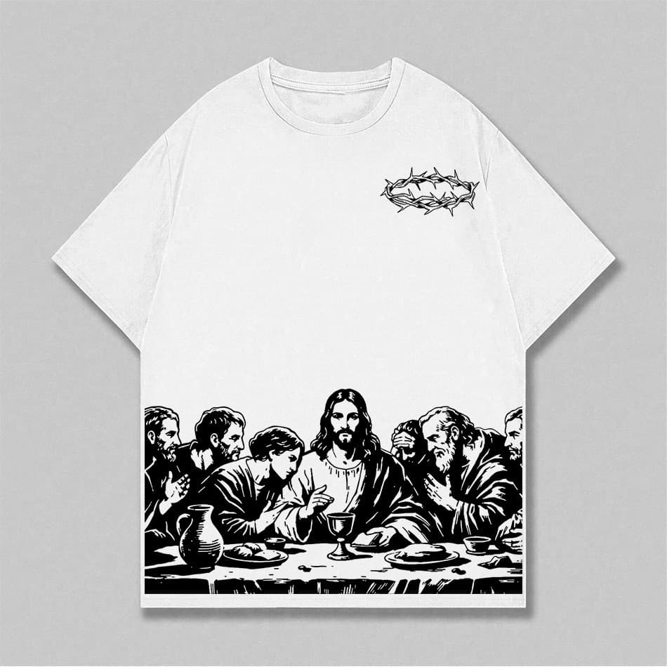 Camiseta Jesus Santa Ceia Cristo Camisa 100% algodão