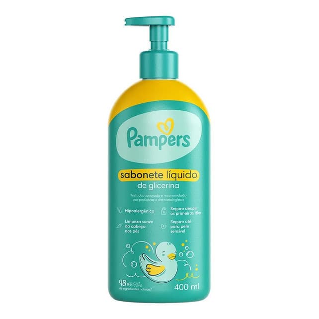 Pampers Baby Sabonete Líquido Hipoalergênico de Glicerina 400ml