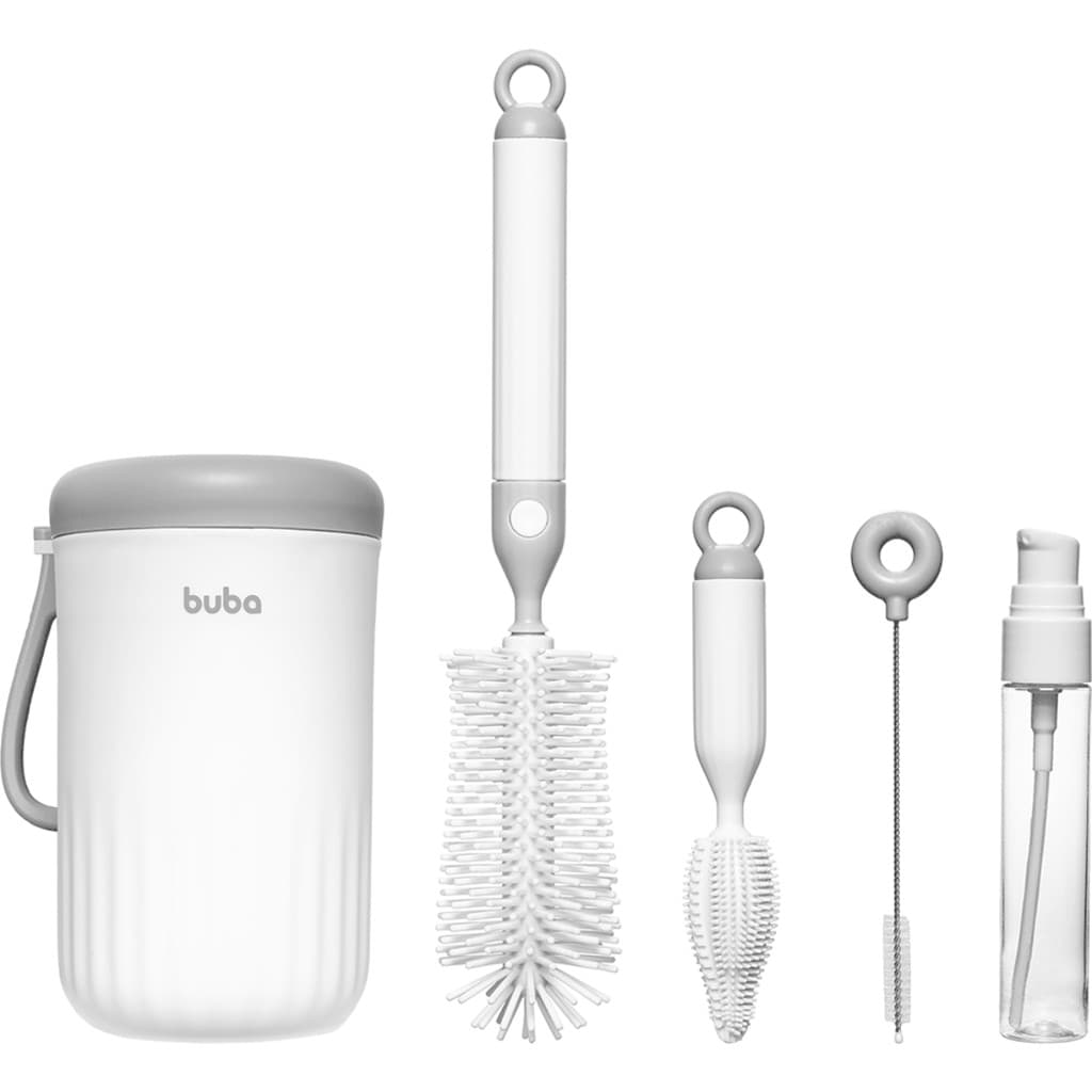 Kit Portátil Para Limpeza De Mamadeira 5 Em 1 Escova Buba