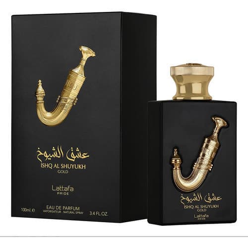Perfume Árabe Masculino Ishq Al Shuyukh Gold Lattafa 100ml