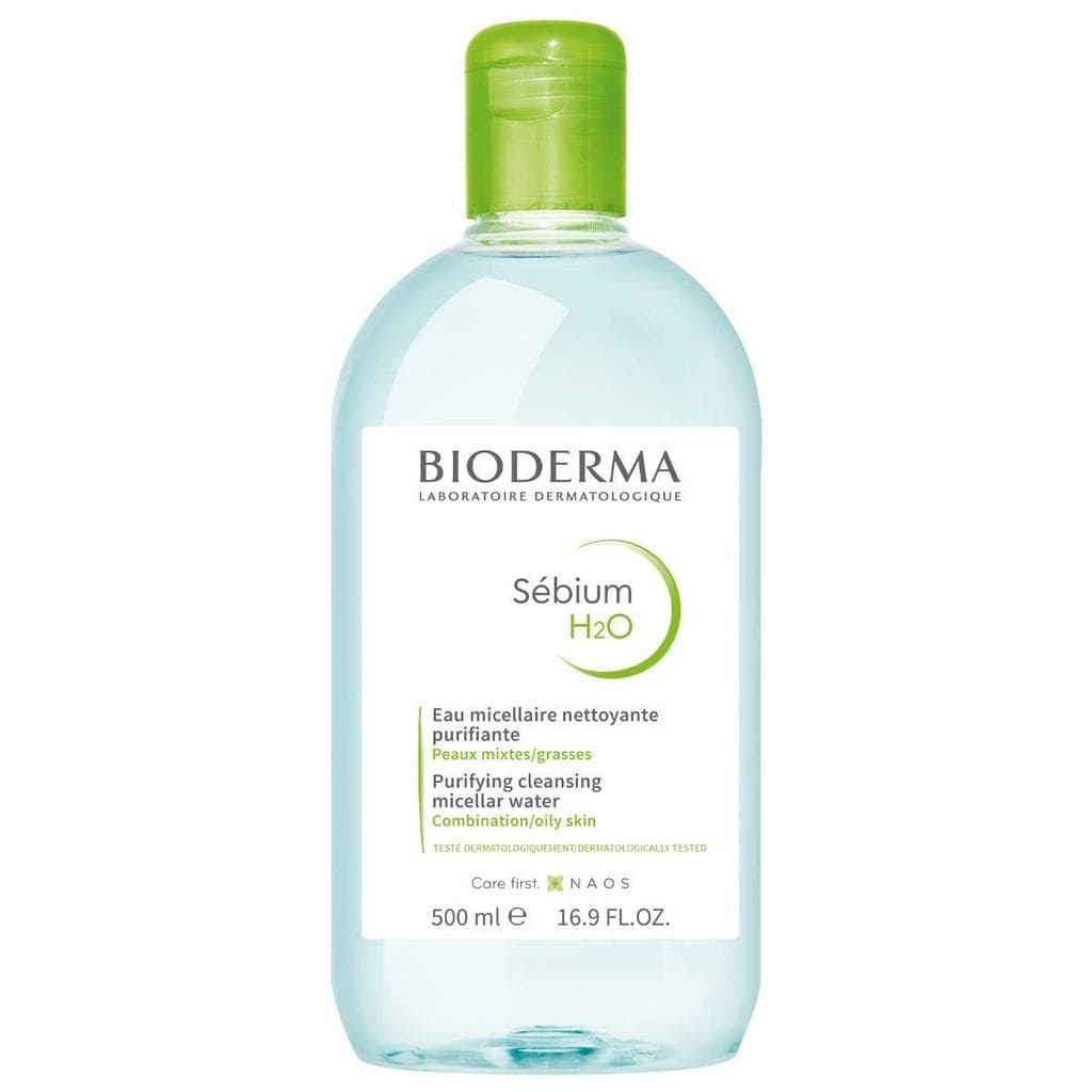 Bioderma - Sébium H2O - Água Micelar - Limpador Facial e Removedor de Maquiagem - Limpador Facial para Pele Mista a Oleo