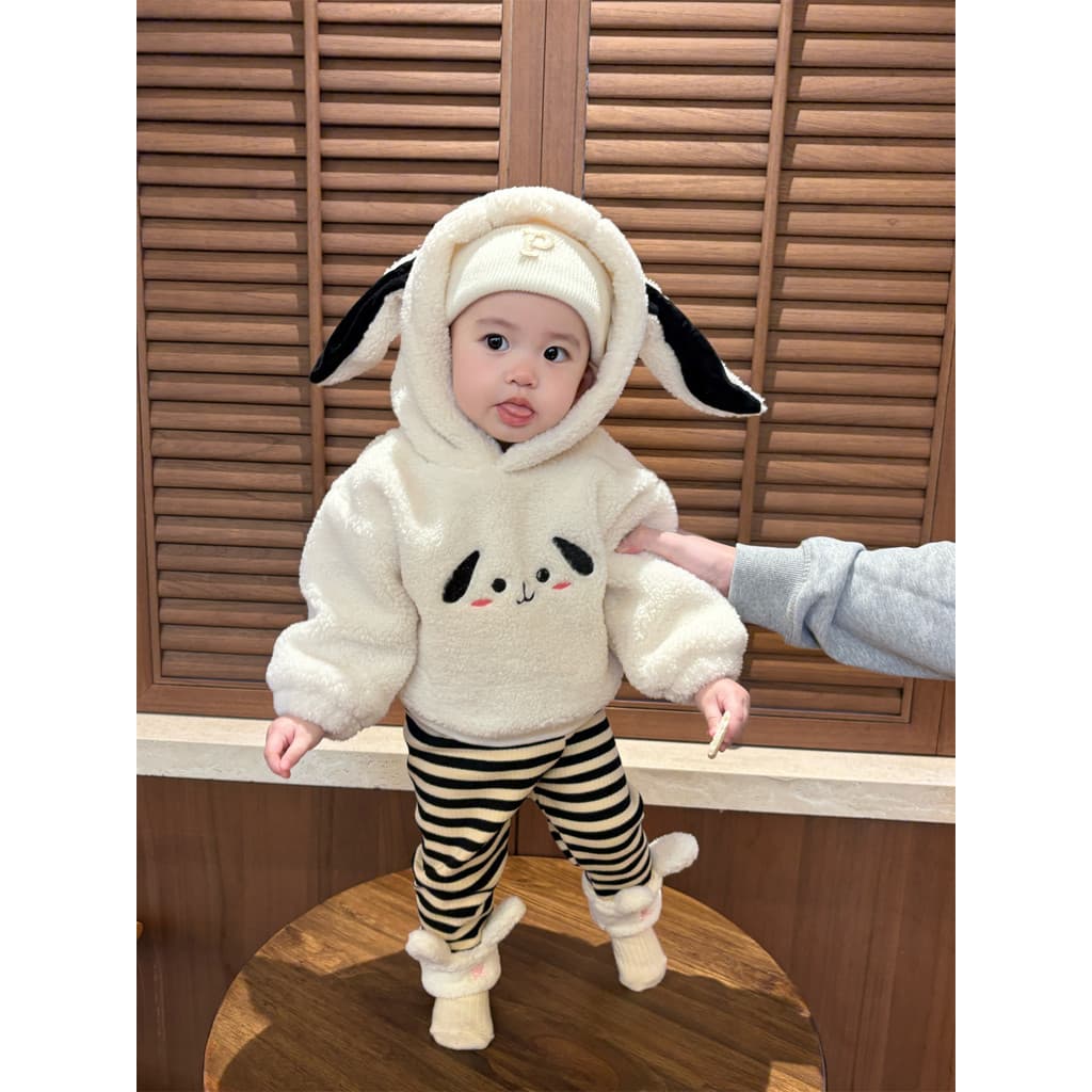 Bebê bebê Split terno roupas de inverno roupas do bebê menino bonito Super bonito versão coreana moda forro de lã engros