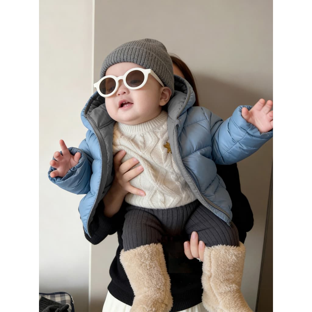 Jaqueta de bebê Leggings espessadas de inverno