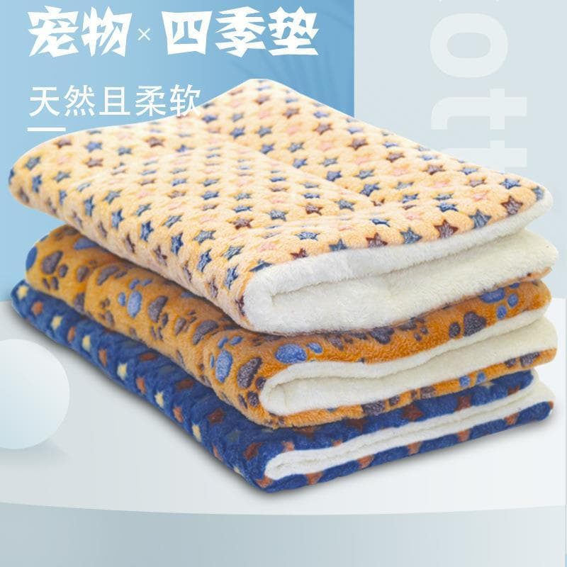 Tapete para animais de estimação, cobertor para cães e gatos, engrossado, lã Coral, canil, cobertor francês, fábrica, ca