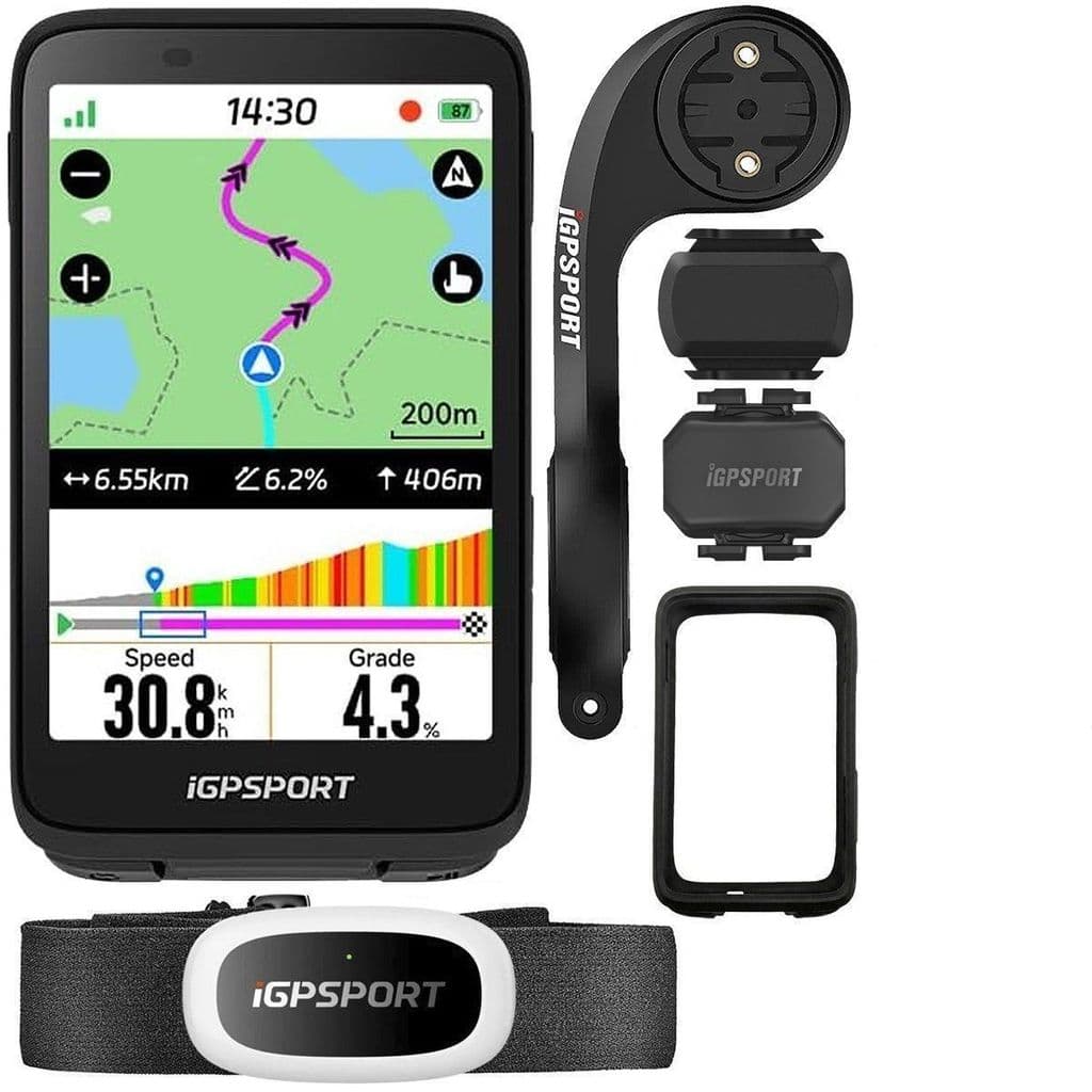 Ciclocomputador com GPS Igpsport Binavi Touch Screen Bundle