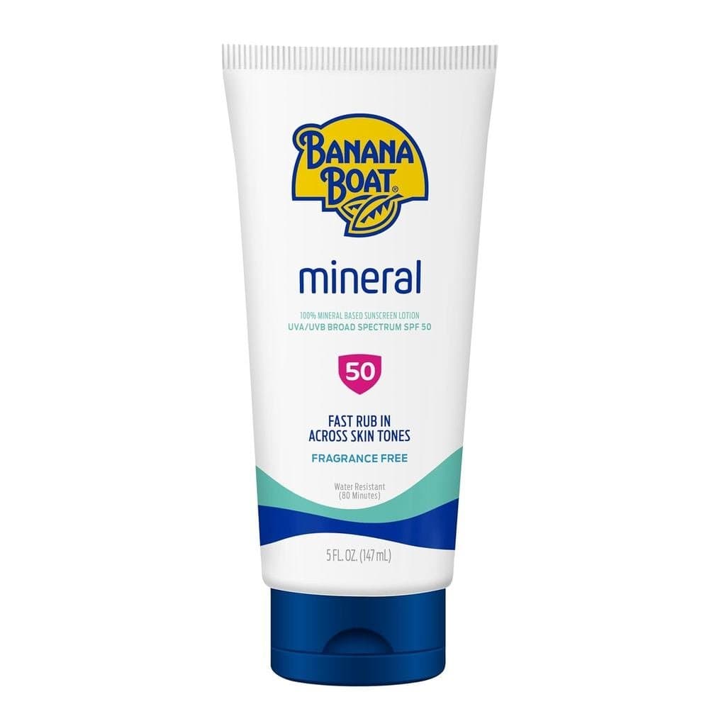 Protetor Solar Mineral Banana Boat SPF 50, Loção, 5 Fl Oz |   Loção Protetora Solar de Óxido de Zinco, Essenciais para P