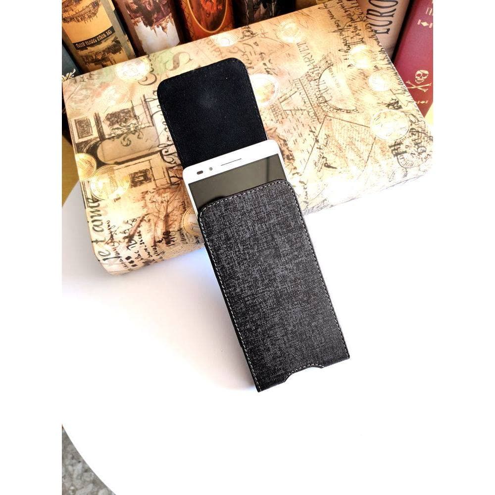 Bolsa de cintura Vertical de camada única para celular, capa de couro leve para pendurar na cintura, cinto de uso, bolsa