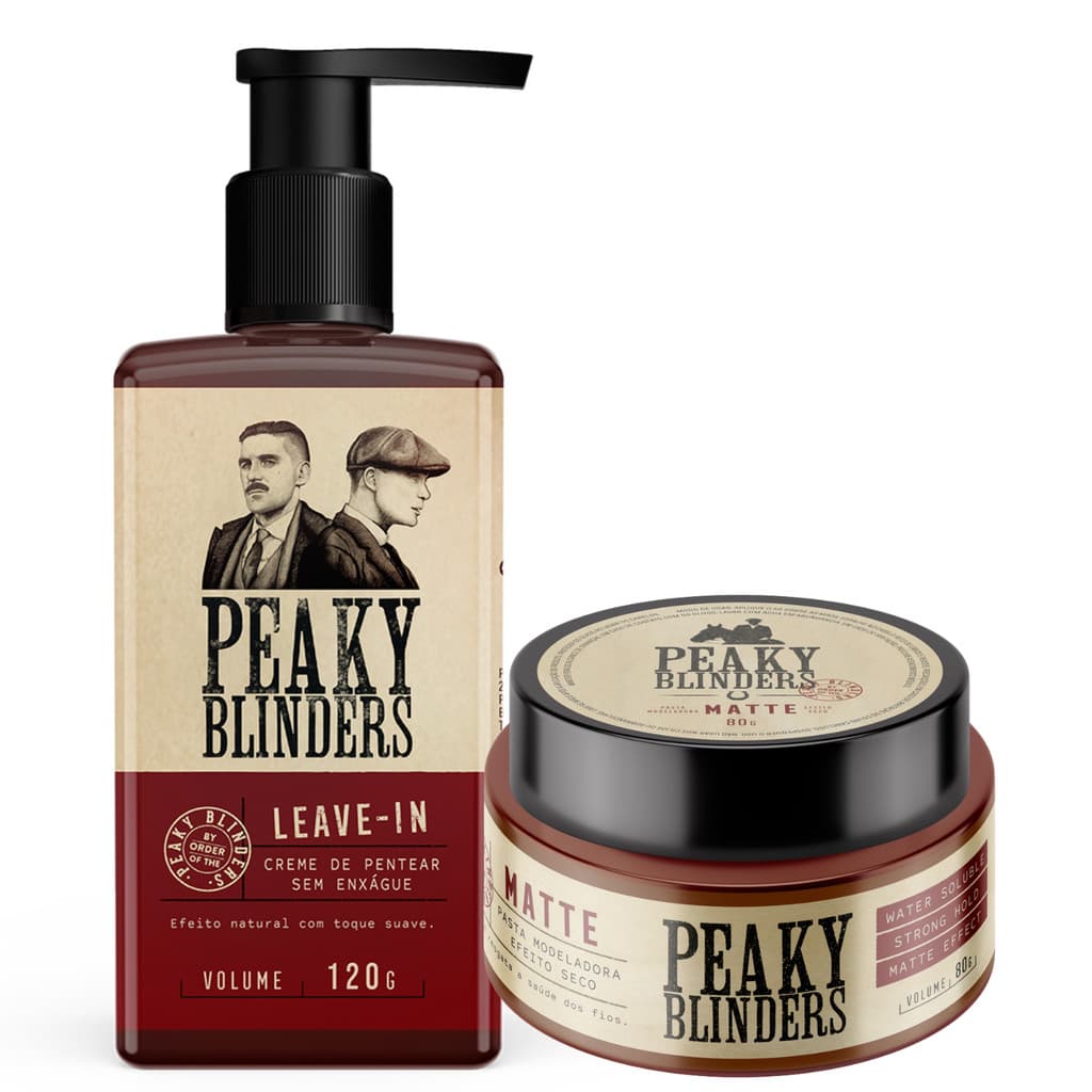 Kit Leave-in120g + Pomada Pasta Modeladora 80g - Fragrância Peaky Blinders Don Alcides