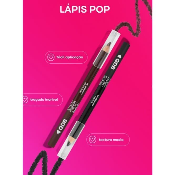Lápis Para Olhos Quem Disse, Berenice? POP Preto Pretito e Marrom Marrontito