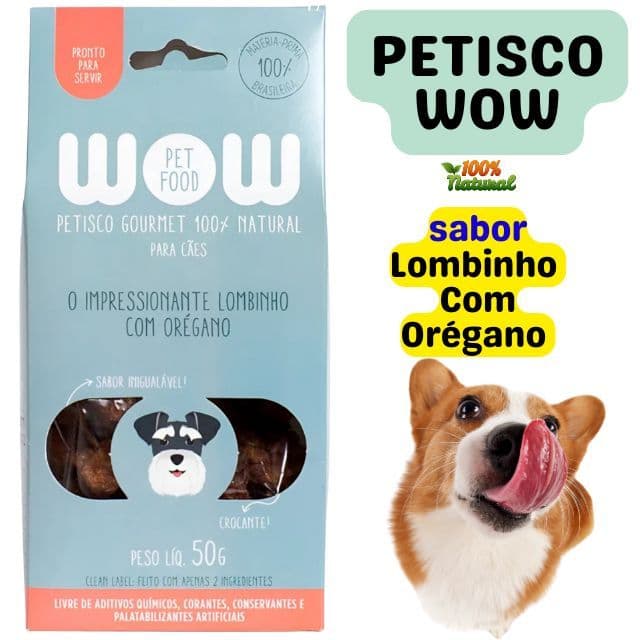 Petisco Wow Pet Food Lombinho com Orégano para Cães