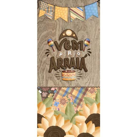 PAINEL VERTICAL TECIDO SUBLIMADO  1,00 ( L )X 2,00 ( A) FESTA JUNINA