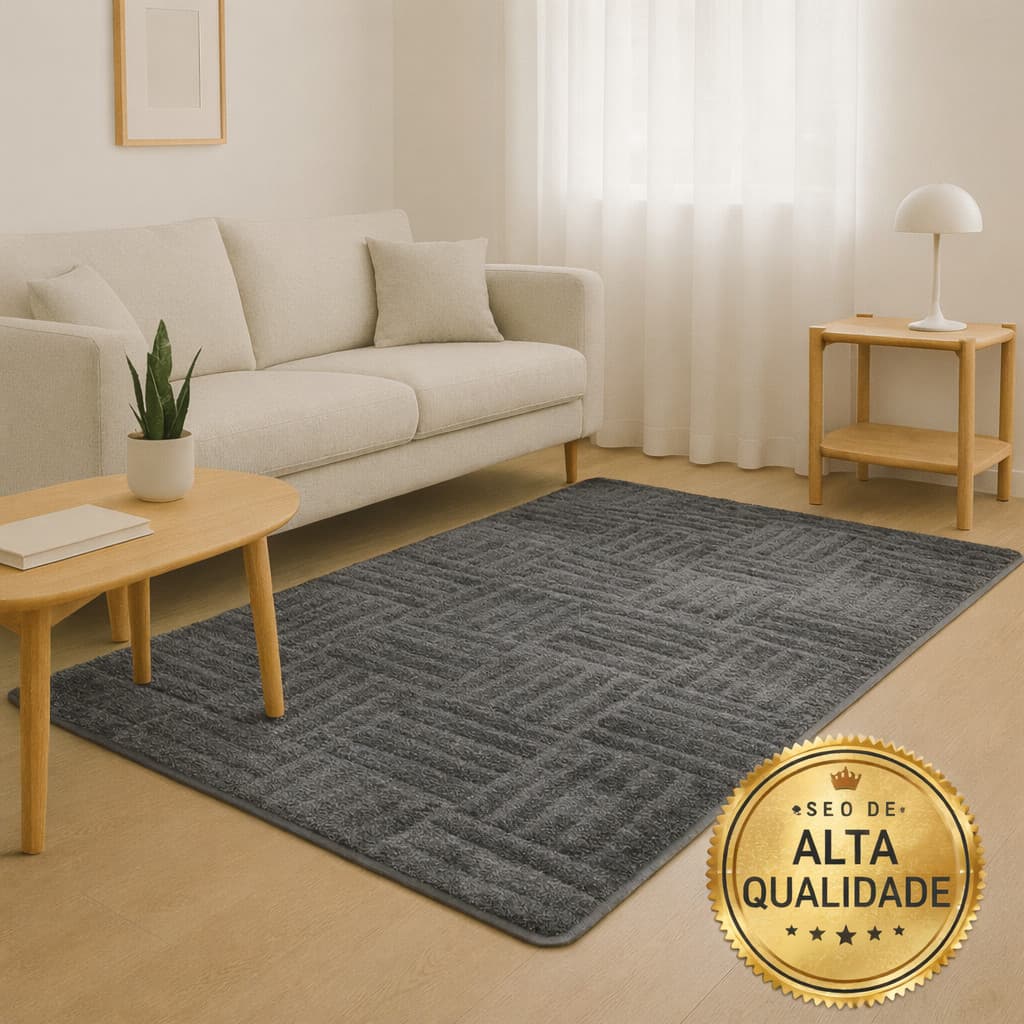 Tapete Sala Quarto 1,40x2,00 Toquio Macio Suave Facio de Lavar