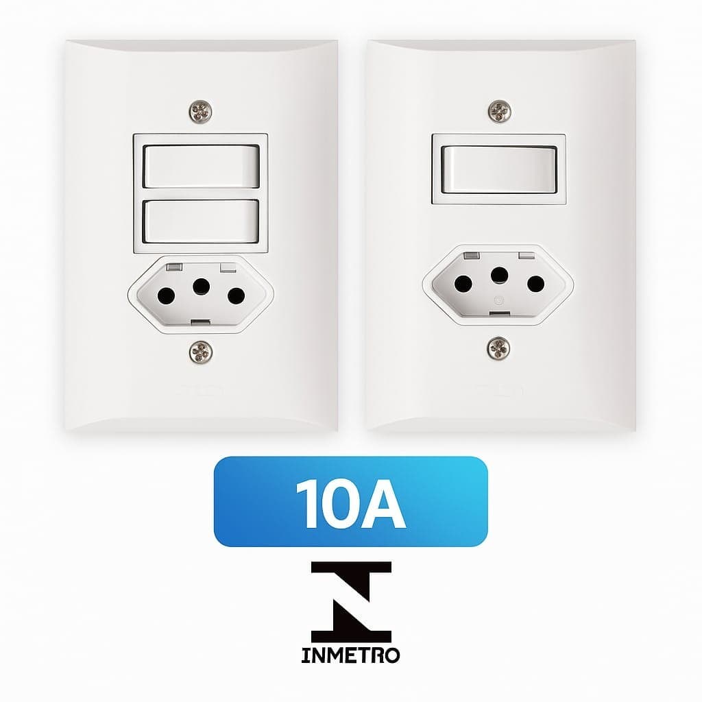 Tomada com Interruptor Certificado INMETRO 10A