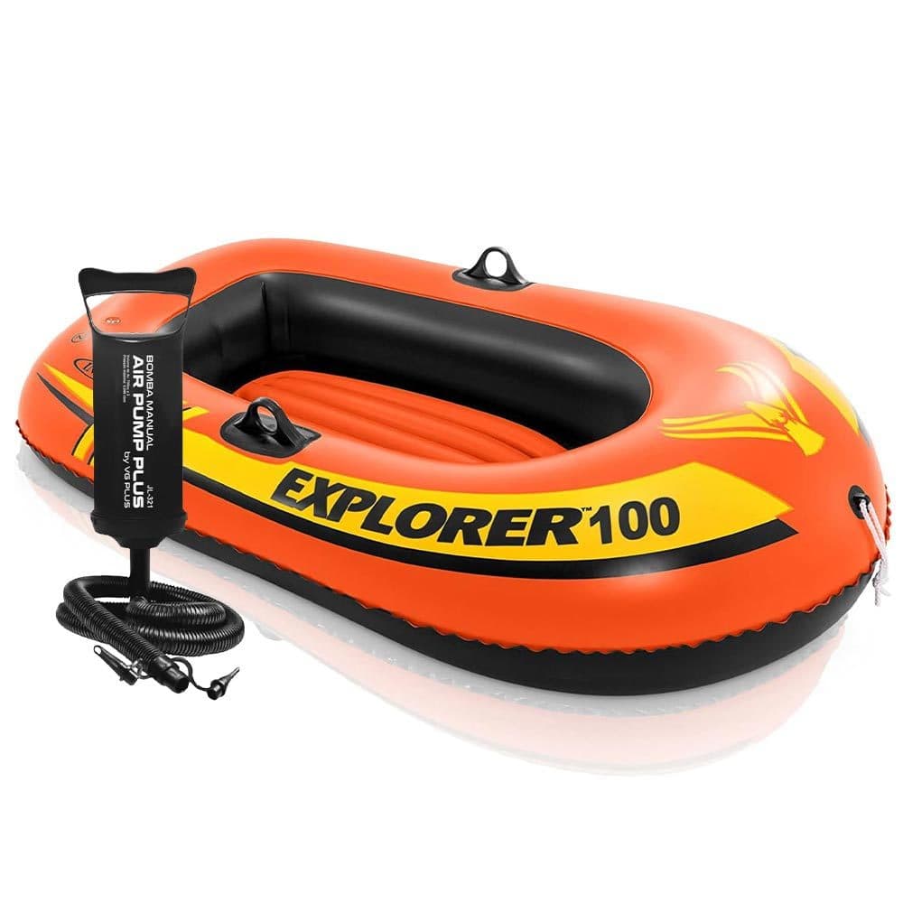 Barco Bote Inflável Infantil 147cm Explorer 100 com Bomba Manual Intex