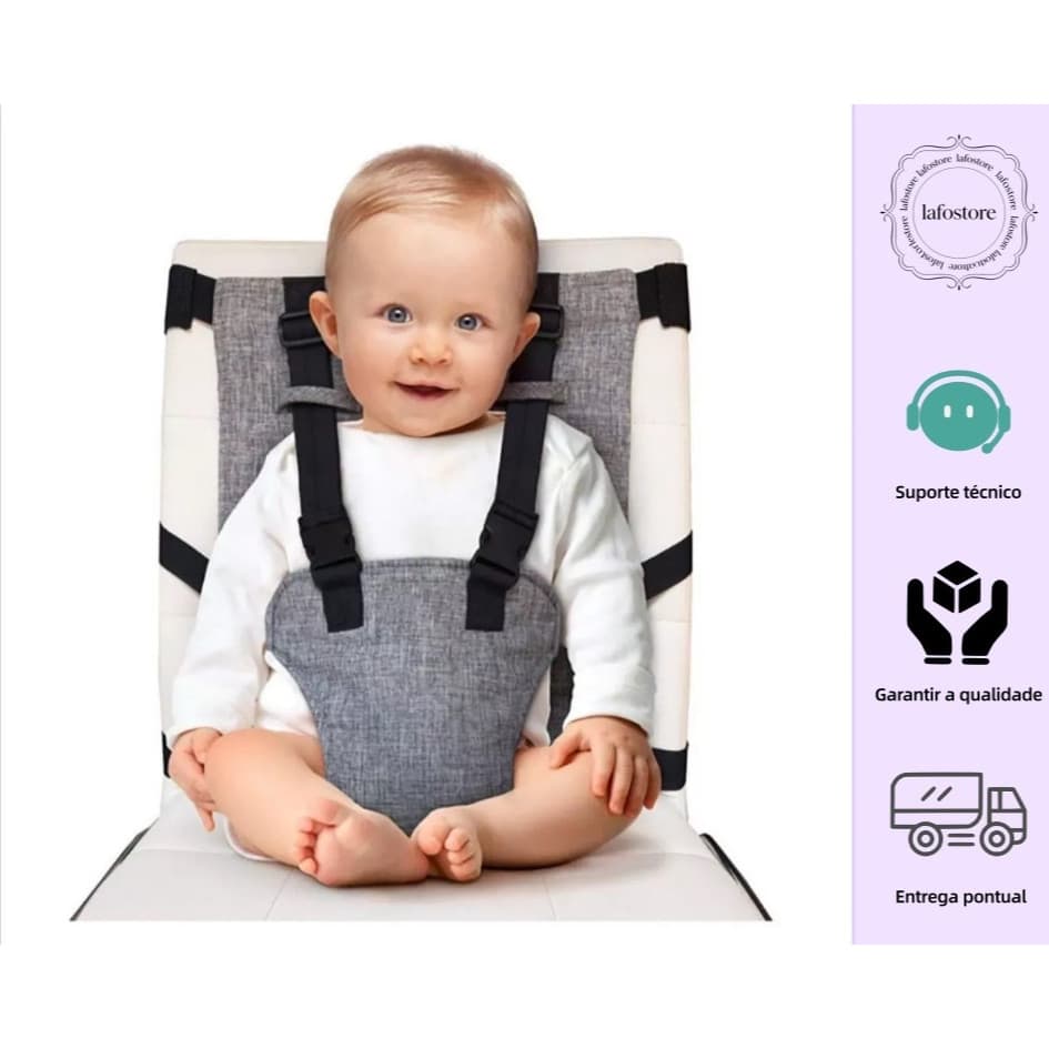 Cinto de Alimentação Infantil Assento de Segurança Portátil - Must-have para Viagens e Saídas