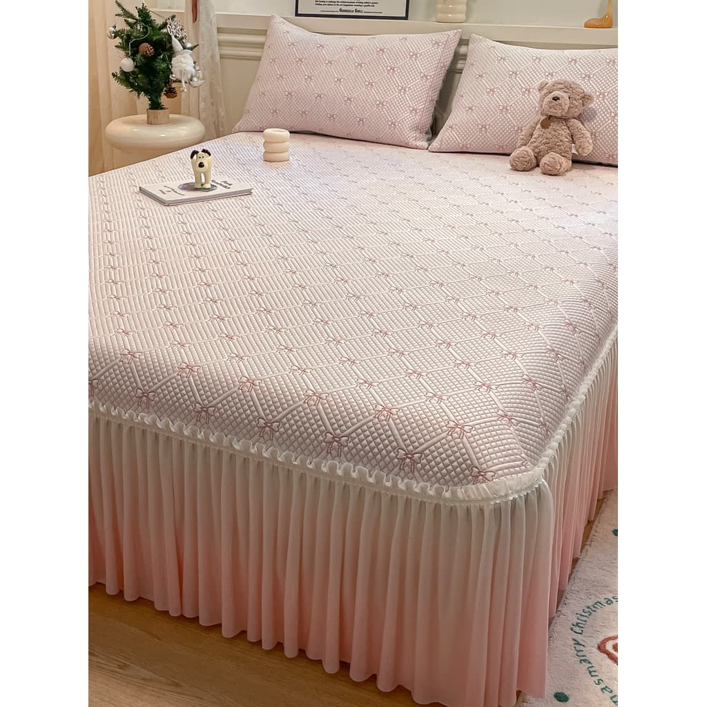 Langsha cama saia estilo ervilhas de gelo legal esteira conjunto de três peças verão único tapete de seda gelo máquina l