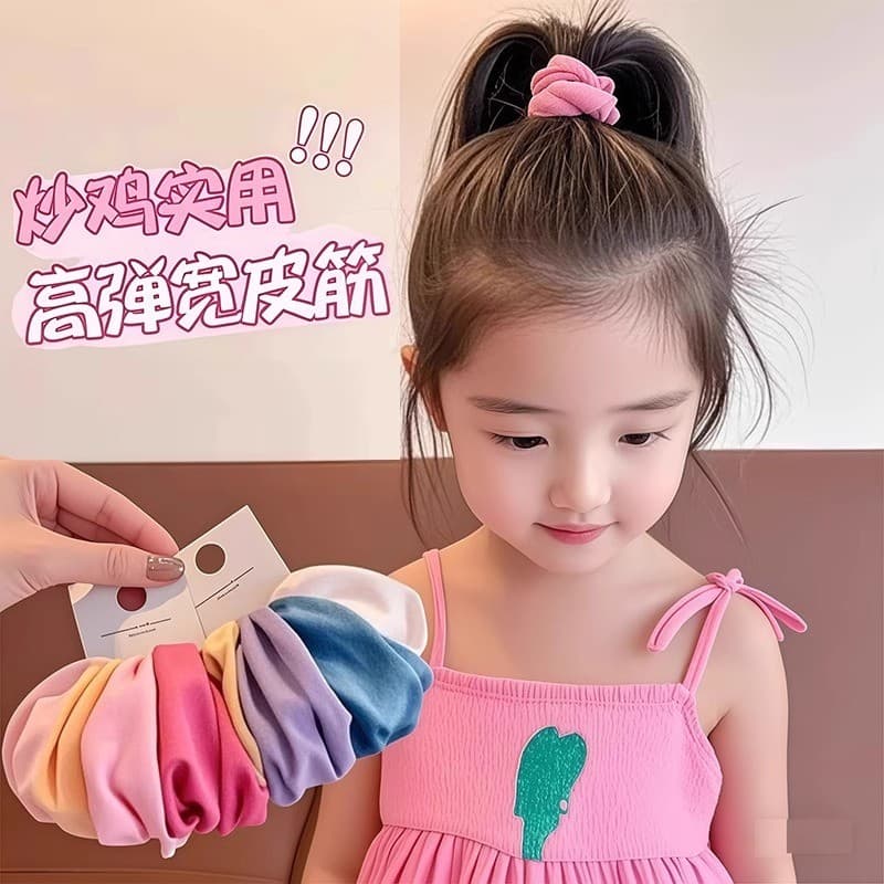 Laço de cabelo para meninas 2025, novo estilo, alta elasticidade, máscara infantil, laço de cabelo alto, rabo de cavalo