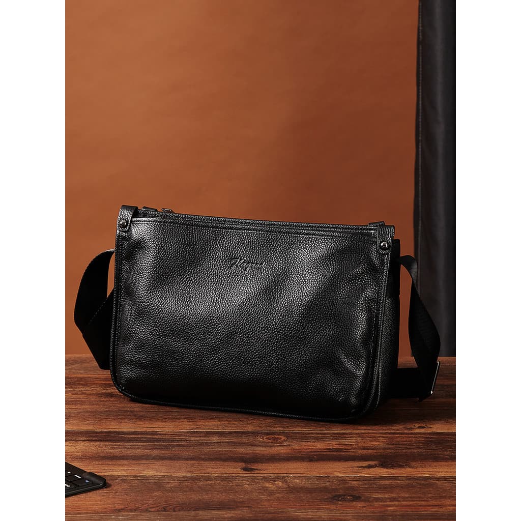 Bolsa mensageiro de ombro masculina de couro australiano, couro macio, sensação de alta qualidade 2026, novo estilo, pri
