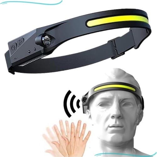 Lanterna de Cabeça fita Farol Recarregável Led Corpo Motion Sensor Camping Torch Light Lamp Com Usb