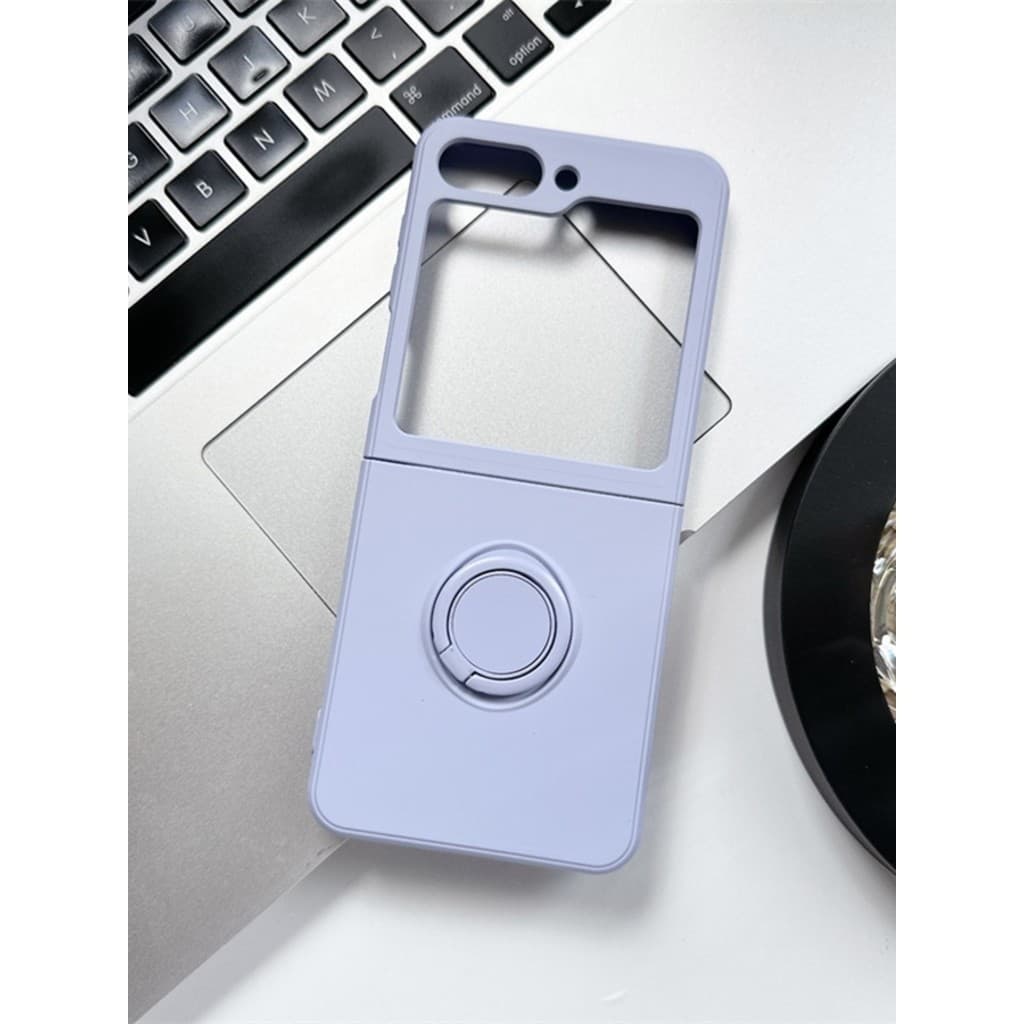 samsung Cor Magro Case Voltar Zflip4 Fosco  Sólida Capa Titular De Silicone Líquido De Proteção Hard Do Suporte Fundas