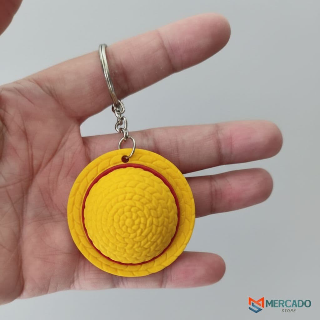 Chaveiro Chapéu de Palha do Luffy – One Piece, Anime, Geek, Colecionável Inspirado
